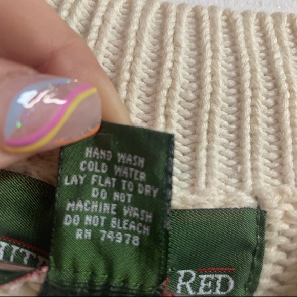 Vintage Outback Red Ramie Sweater AllAround Floral - Picture 6 of 7